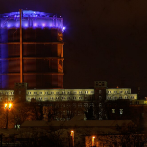 Gasometer Oberhausen bei Nacht | Gasometer Oberhausen at Night