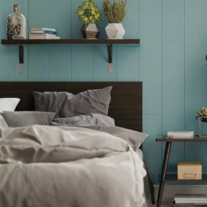 Schlafzimmer mit stilvoller Akzentwand | Bedroom with Stylish Accent Wall