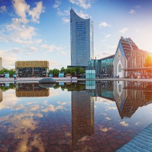 Leipzig am Augustusplatz bei Sonnenuntergang | Leipzig at Augustusplatz at Sunset