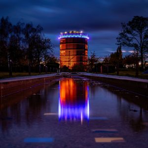 Gasometer Oberhausen bei Nacht | Gasometer Oberhausen at Night
