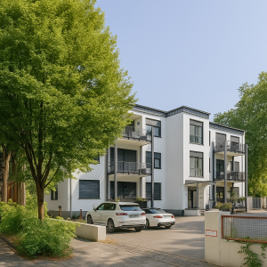 Modernes Mehrfamilienhaus mit Balkonen | Modern Apartment Building with Balconies