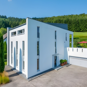 Villa mit Doppelgarage und klarer Linienführung | Villa with Double Garage and Clean Architectural Lines