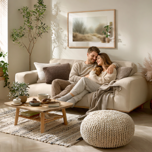 Wohnbereich mit gemütlicher Atmosphäre | Living Area with Cozy Atmosphere