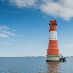 Leuchtturm Arngast in der Jade vor Wilhelmshaven | Arngast Lighthouse in the Jade Bay near Wilhelmshaven